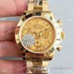 Replica Swiss 7750 Rolex Daytona All Gold Chronograph Watch